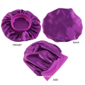 Large Silky Printing Wide Elastic Band Bonnet Satin Sleep Cap for Women Curly Natural Long Hair